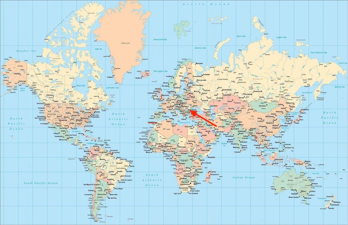 بوخارست الموقع على خريطة العالم